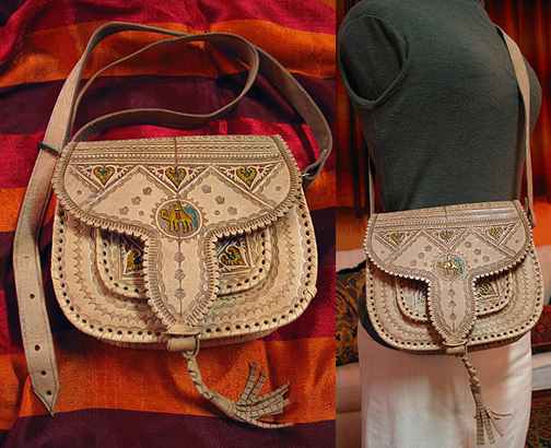 Moroccan Natural leather purse