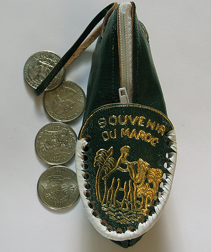 Moroccan Forest Green Slipper Green Coin wallet