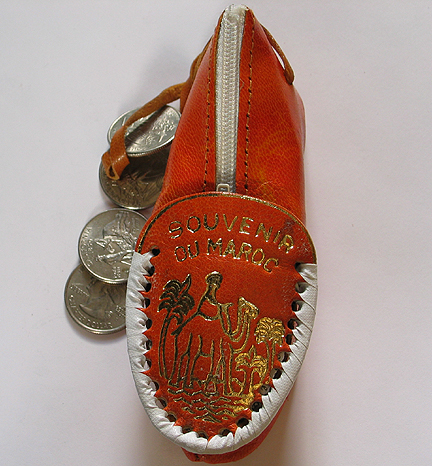 Moroccan Orange Slipper Coin wallet