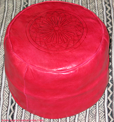 Moroccan Red Sandri pouff ID # 1208