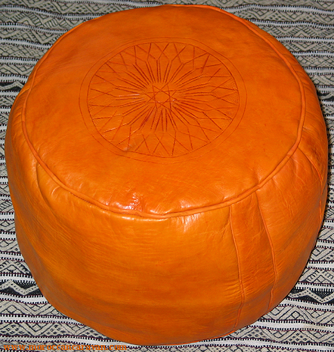 Moroccan Burnt orange Sandri pouff IID #1209