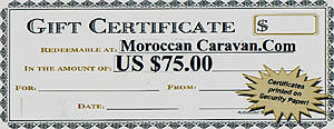 Moroccan Moroccan Caravan Gift Certificate