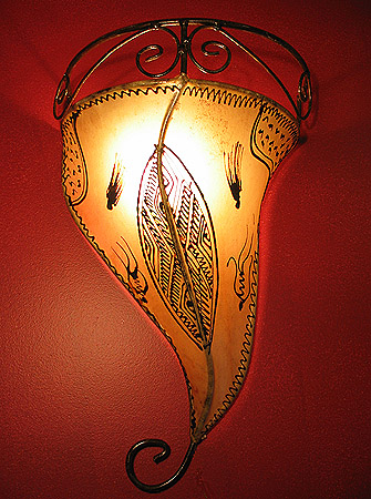Henna Painted Sconce on SALE !, Sconces, Lamps from Morocco at Moroccan