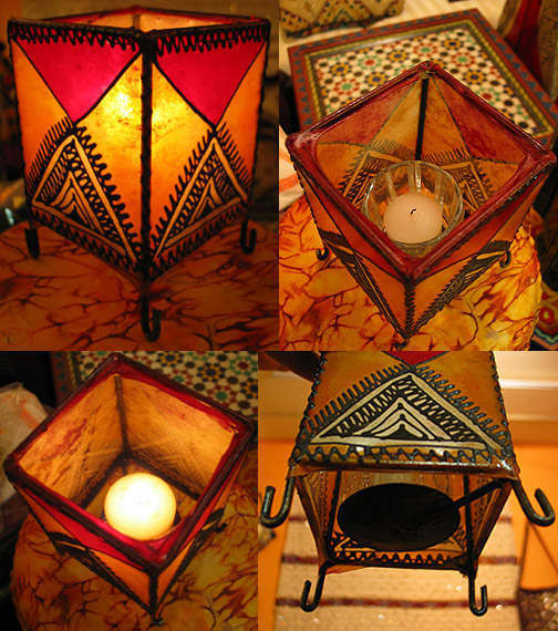 Moroccan Orange Henna candleholder