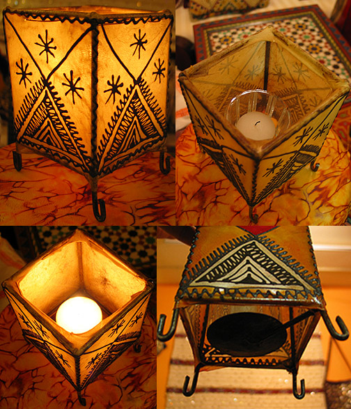 Moroccan Natural Henna candleholder