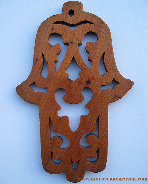 Moroccan Handmade wooden hand ID #460
