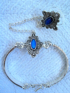 Moroccan Blue bracelet/ring