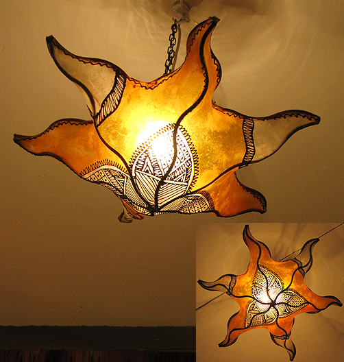 Moroccan Star henna lamp ID#730