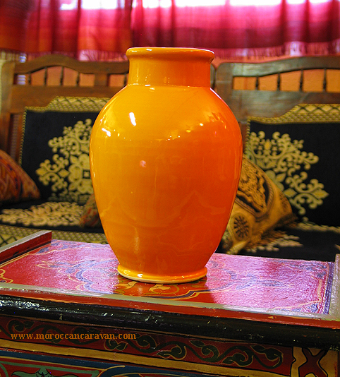 Moroccan Moroccan ceramic vase (Yellow)