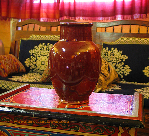Moroccan Moroccan ceramic vase (Brown)