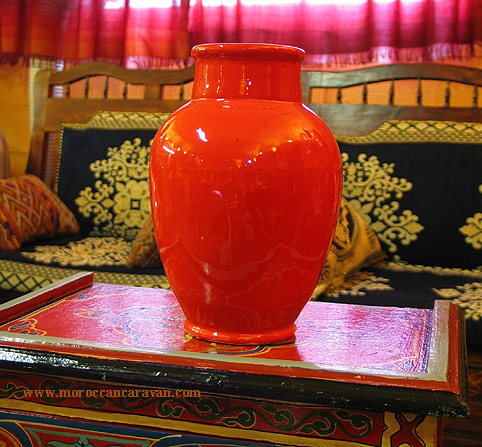 Moroccan Moroccan ceramic vase (Red)