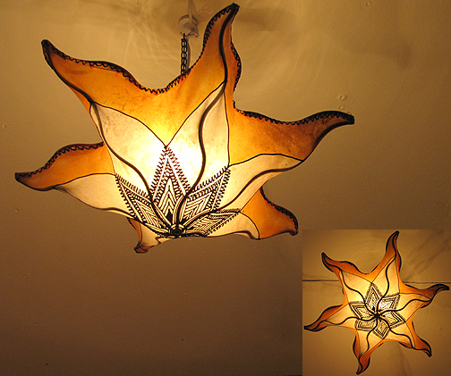 Moroccan Star henna lamp ID #813