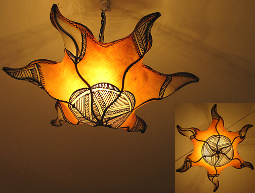 Moroccan Star Henna Lamp ID #816