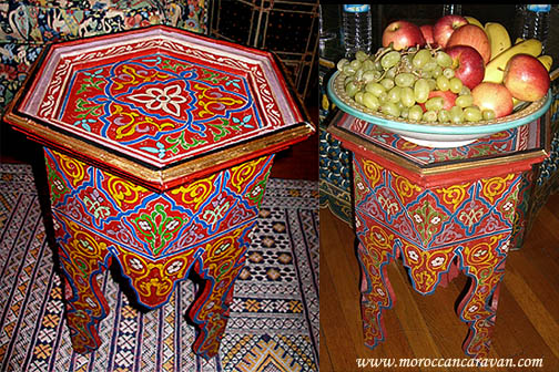 Moroccan Moroccan handpainted table