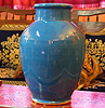 Moroccan ceramic vase (Turquoise)